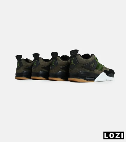کتانی ساق‌دار بزرگ پا سبز مشکی Nike air jordan 4