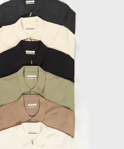 تیشرت آستین بلند مردانه نیم زیپ 4221