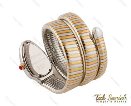 ساعت ماری بولگاری زنانه طلایی نقره ای نگین‌دار Bvlgari-3978-L