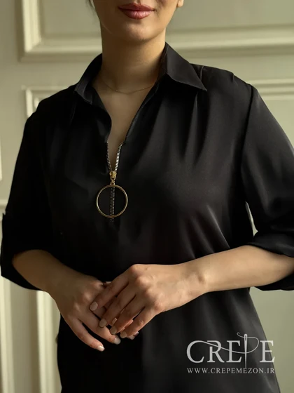 شومیز سایزبزرگ زیپ حلقه‌ای