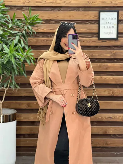 بارانی بلند چاک‌دار