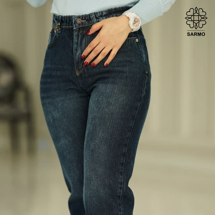 شلوار جین زنانه راسته آبی A2