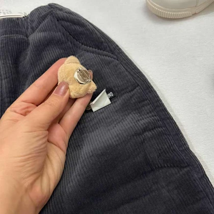 شلوار مخمل کبریتی لاینردار مدل مام