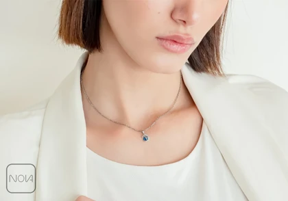 گردنبند نقره ماه کد 2512217