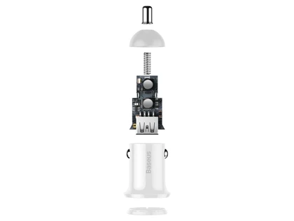 شارژر فندکی فست شارژ ماشین 24 وات بیسوس CCALLP-01/02