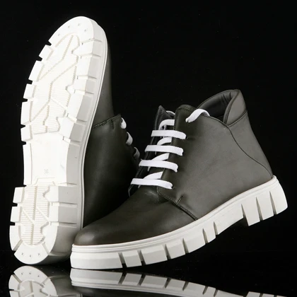 نیم بوت زنانه چرم یلسان مدل آلما کد 610-GN