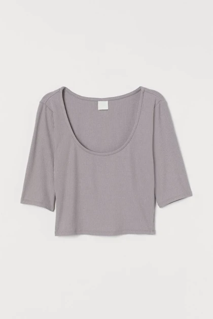 بولیز کراپ آستین کوتاه زنانه اچ اند ام کد H&M No. 0951062002/003