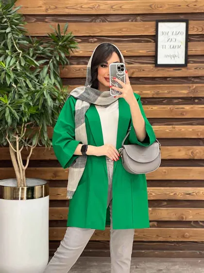 مانتو یقه برگردون دو جیب
