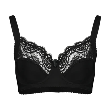 سوتین مینی مایزر دانتل فنردار مشکی Ema اما کد 3100