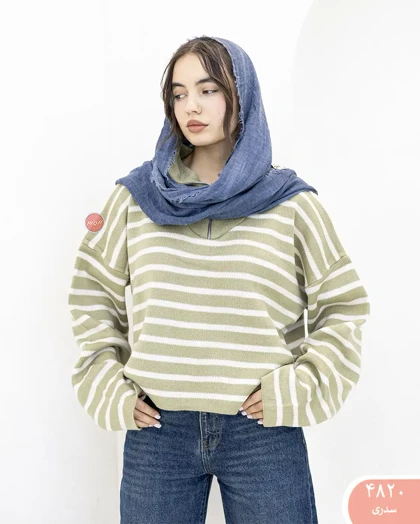 بافت کراپ نیم زیپ 4820