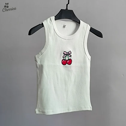تاپ کبریتی گلدوزی چری cherry کد 120