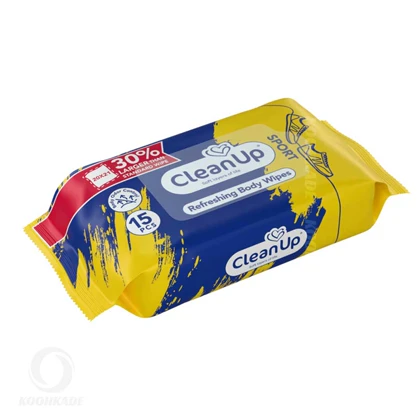 دستمال مرطوب 15 تایی SPORT CLEAN UP