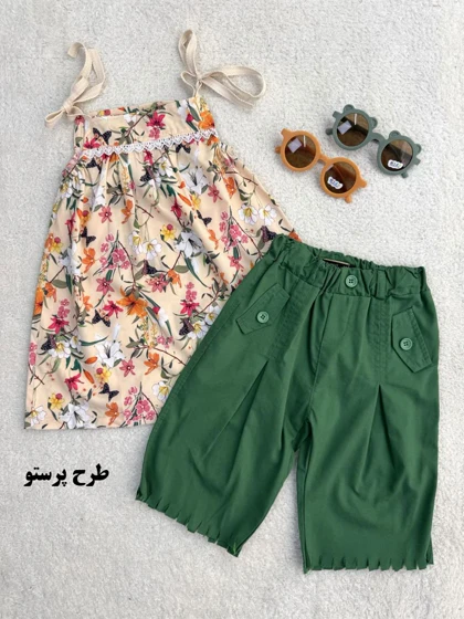 سارافون شلوارک گل‌دار