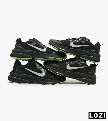 کفش کتانی بزرگ پا مشکی سبز NIKE zoom