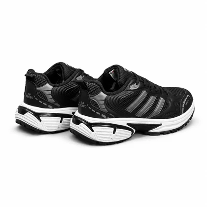کفش کتانی مردانه مدل آدیداس مشکی خط طوسی adidas