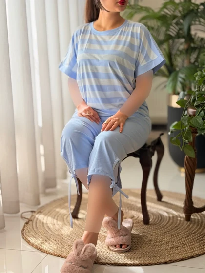 تیشرت شلوارک راه راه کد2519