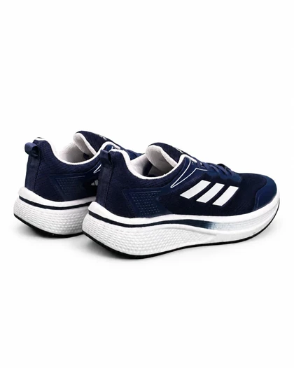 کفش کتانی مردانه بزرگ پا مدل آدیداس زیره بست سرمه ای سفید ADIDAS