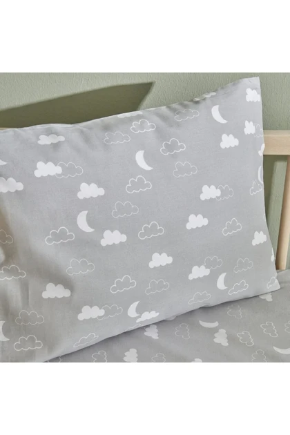 سرویس ملحفه یک نفره Karaca Home مدل Cloudy پنبه - آبی