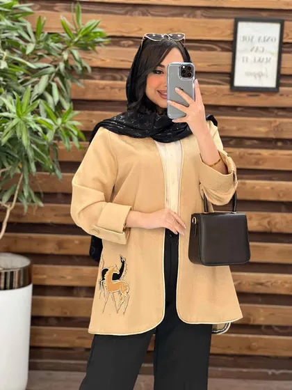 مانتو ژاکارد تیکه دوزی