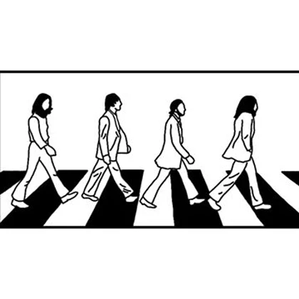 تیشرت گروه موسیقی beatles بیتلز Black Abbey Road Walking کد 183915