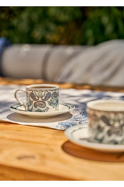 فنجان چای دو نفره Bella Maison مدل Paisley - آبی