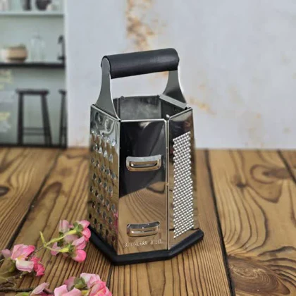 رنده 6 گوش تمام استیل دسته مشکی شنگیا