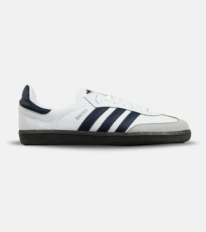 کفش کتانی مردانه و زنانه سفید سرمه ای ADIDAS Samba