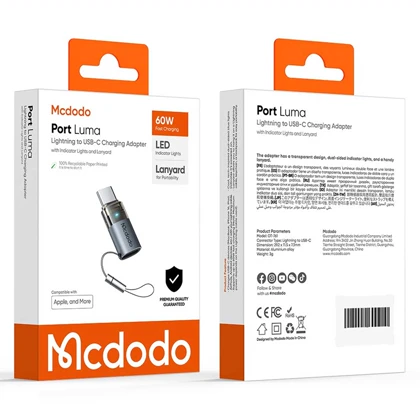 تبدیل آیفون لایتنینگ به تایپ‌سی مک‌دودو OT-7610