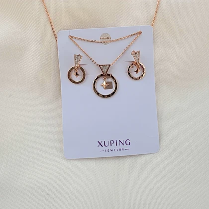 نیم ست اشکال هندسی ژوپینگ همراه زنجیر