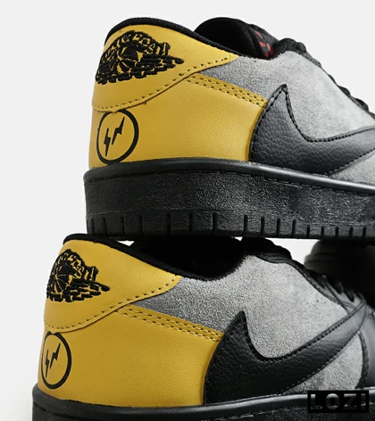 کفش کتانی مردانه طوسی مشکی خردلی NIKE travis scott