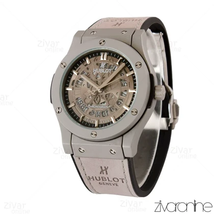 ساعت هابلوت مردانه کلاسیک فیوژن سه موتوره طوسی صفحه اسکلتون 105216