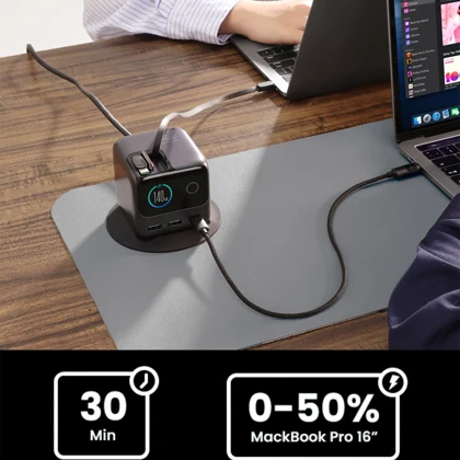 شارژر رومیزی هوشمند جویروم مدل JR-TRD01 توان 140 وات با نمایشگر