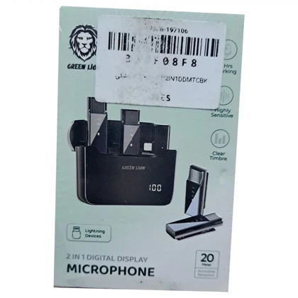 میکروفون بی سیم یقه‌ای لایتنینگ گرین GN2IN1DDMLTBK