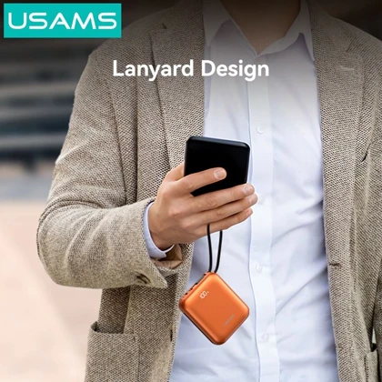 پاور بانک یوسامز USAMS مدل CD258 ظرفیت 10000 میلی آمپر 20 وات