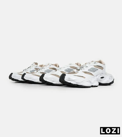 کفش کتانی مردانه و زنانه سفید قهوه ای BALENCIAGA مدل 6558