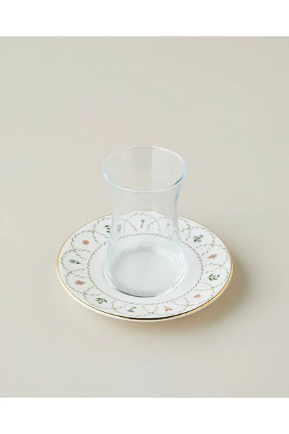 سرویس چای 6 نفره English Home مدل Bloomline - سفید
