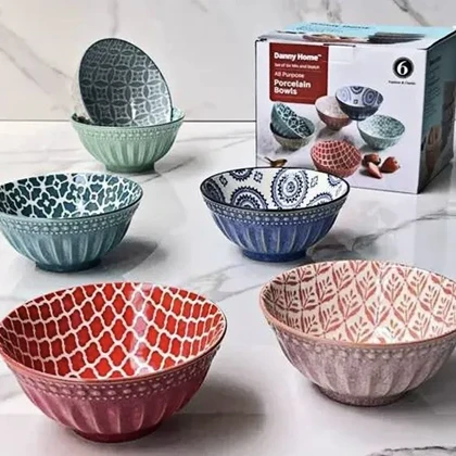 ست کاسه آبگوشت خوری طرح دار دنی هوم / BA42