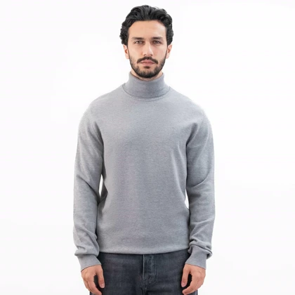 پلیور بافت یقه اسکی اسلیم فیت مردانه - 03252356
