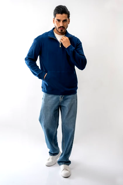 سویشرت نیم زیپ سلانیک مردانه