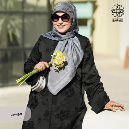 روسری ژاکارد رونا گل رز