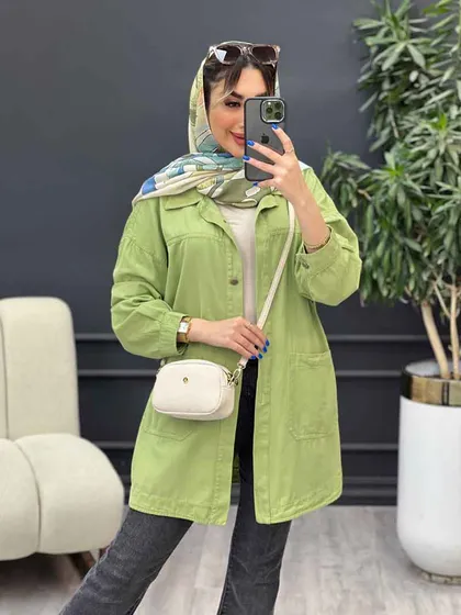 مانتو دو جیب برش‌دار سرو