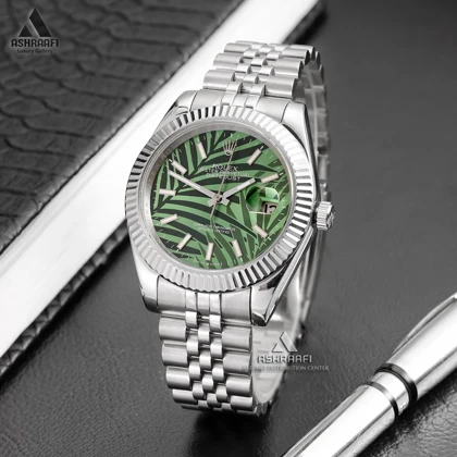 ساعت رولکس صفحه سبز Rolex Datejust Green Palm 41