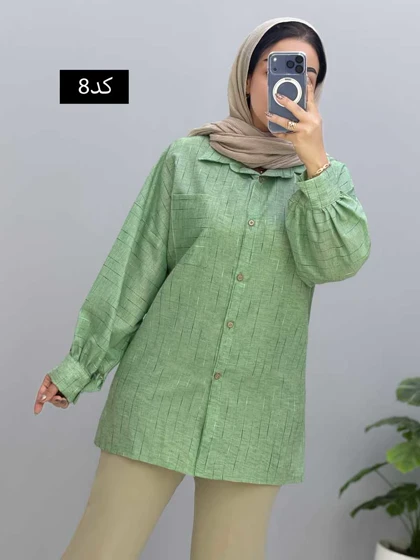 شومیز مانتویی لینن رافی کد 81821