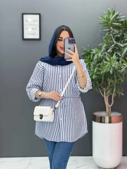 مانتو نخی راه راه
