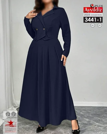 کت و دامن زنانه مجلسی زیبا سایز بزرگ کد 3441