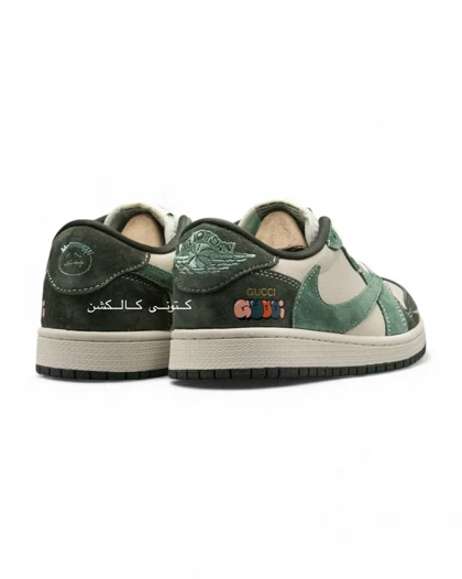 کتانی ویتنامی نایکی جردن وان ترویس اسکات گوچی ساق کوتاه Nike Air Jordan 1 Low OG Travis Scott X Gucci
