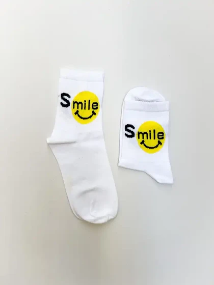 جوراب نیم ساق طرح اسمایل Smile یونیسکس