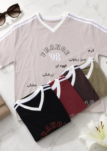 تیشرت رگلان زنانه مدل wct154