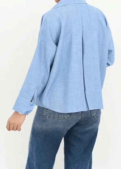 شومیز کوتاه سر آستین دکمه