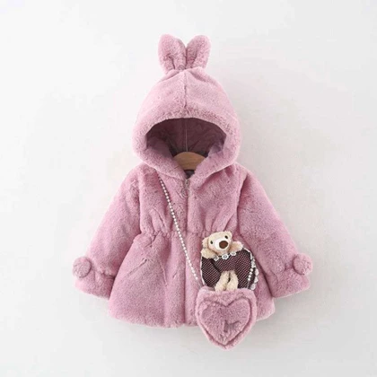 پالتو دخترانه پولیشی مدل خرگوش